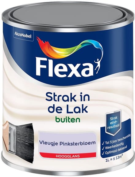 Flexa - Strak In De Lak Buitenlak Hoogglans - Vleugje Pinksterbloem - Mengverf - 1 L