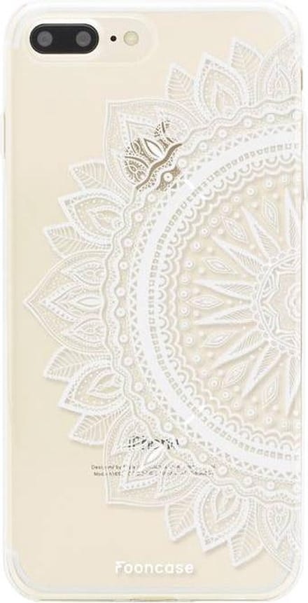 Fooncase Hoesje Geschikt voor iPhone 8 Plus - Shockproof Case - Back Cover / Soft Case - Mandala / Ibiza