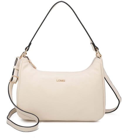 L.CREDI Schoudertas Polly Hobo Bag Creme Crème