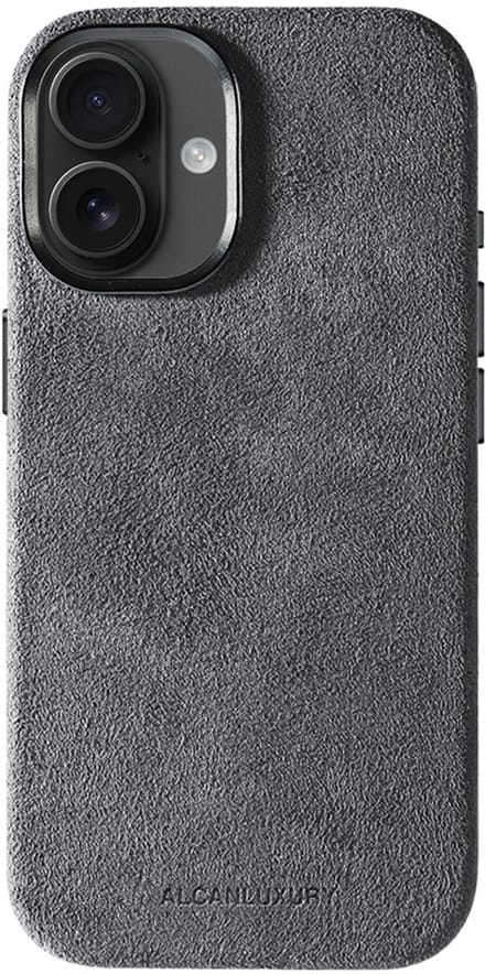 Alcanluxury Alcantara telefoonhoesje geschikt voor Apple iPhone 17 - Nardo Grey