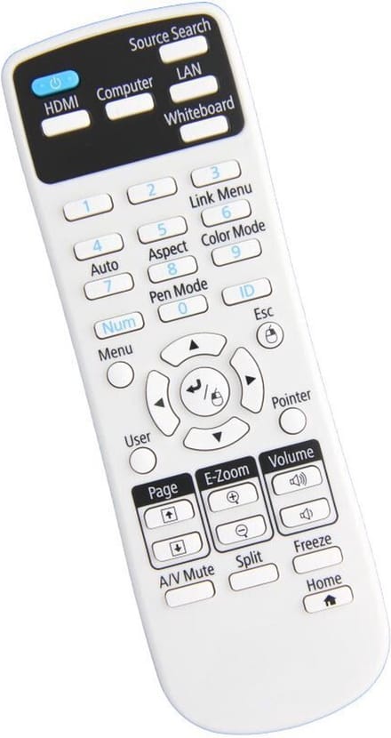 Afstandsbediening geschikt voor de EPSON H727C beamer, vervangt 2173587 / 217358700