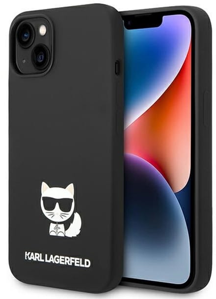 Karl - Lagerfeld - KLHCP14MSLCTBK iPhone - 14 - Plus - 6.7 - hardcase - zwart/zwart - Siliconen - Choupette - Body