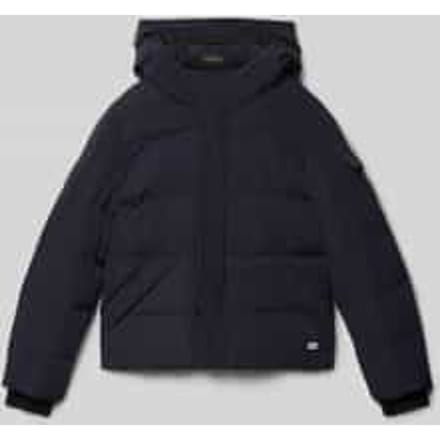 Regular fit gewatteerd jack met logo-applicatie, model 'Camden'