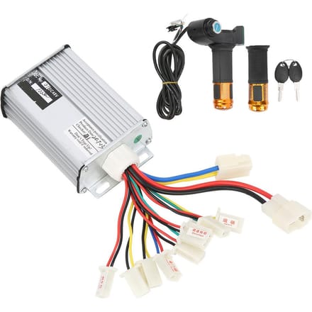 Contrôleur de Moteur Électrique pour Vélo 48V 1000W Universel avec Écran d'Affichage Kit de Guidon white