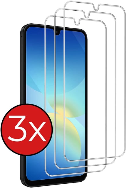 Screenprotector - 3 Stuks - Geschikt voor Samsung Galaxy A26 - Extra Sterk - Beschermglas - Gehard Glas - Tempered Glass - Screen Protector