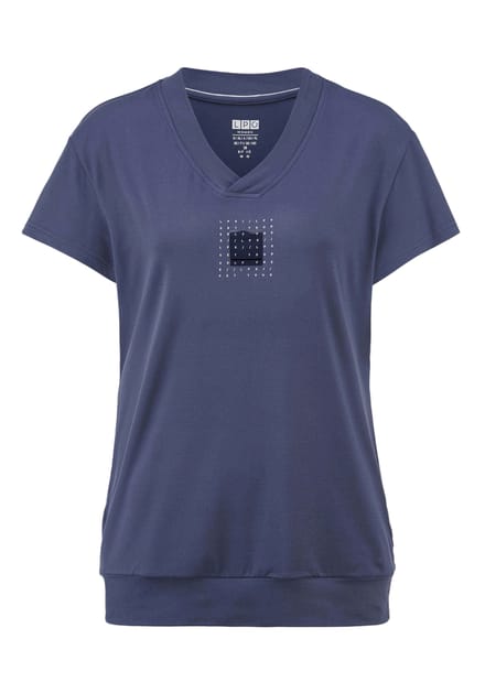 Functioneel shirt met V-hals - rookblauw - Gr. 44 van Goldner Fashion