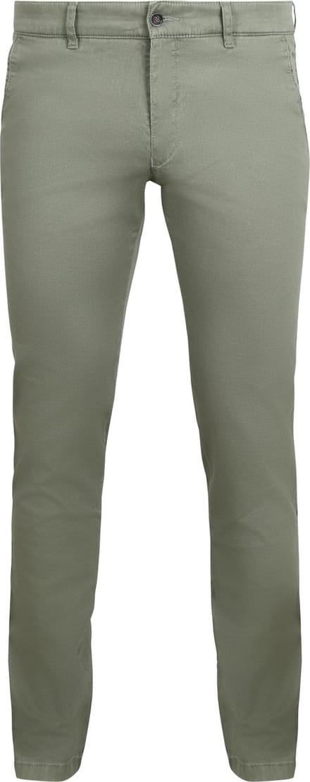 Suitable Chino broek Pico Smart Groen - Maat 46 - Heren - Mannen broeken