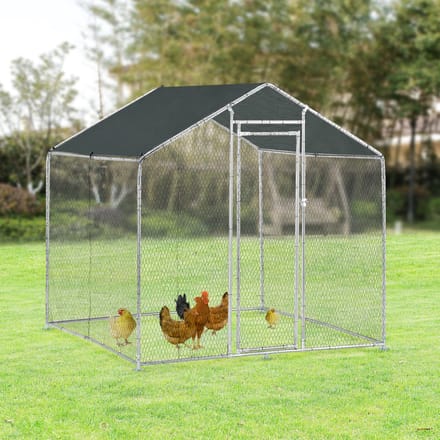 Kippenren Wels buitenren 2x2x2 m donkergroen pro.tec