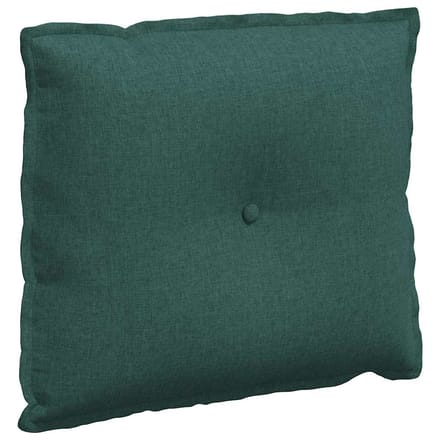 vidaXL - Rugkussen - Donkergroen - 60 - x - 50 - x - 19 - cm - Stof
