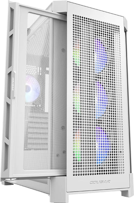 COUGAR Gaming DUOFACE PRO RGB Mid Tower Pc Behuizing met 2 frontpanelen - Wit