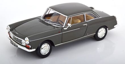 1:18 gegoten model Peugeot 404 Coupé 1967 grijs Norev