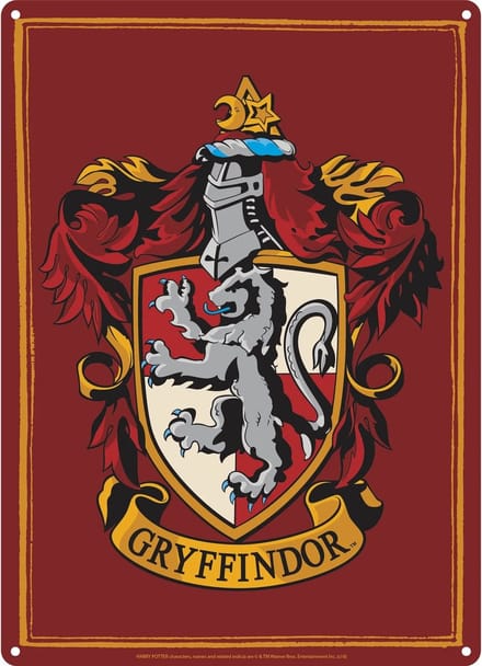 Harry Potter - Gryffindor Crest Klein blikken bordje