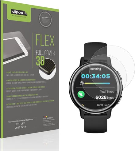 dipos FLEX – 2x Matte Screenprotector geschikt voor FITFLEX 2025 FV11 | Volledige Schermbescherming | Case-Friendly