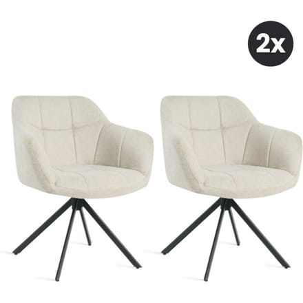 Multifurn 2x eetkamerstoel jesse linnen