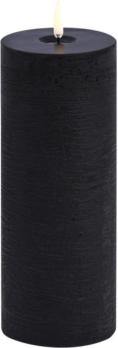 Uyuni LED Rustieke Kaars - Melted, Forest black - Rustic 7,8x20cm - Led Kaars - Net echt