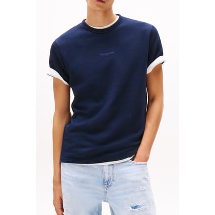 Tommy Hilfiger Slim Waffle Tee Dark Night Navy Taglia: S | Magliette basic Outlet | Uomo | Nero