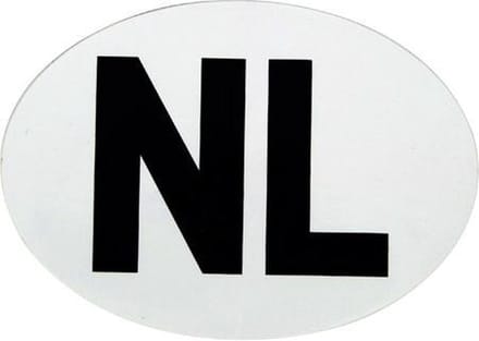 Stickers NL vinyl wit 20x 112x80mm