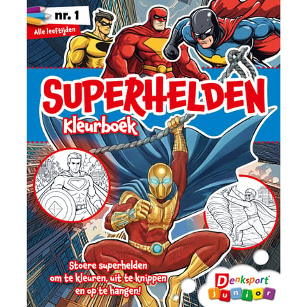 Denksport Junior Puzzelboek - Superhelden kleurboek, editie 1