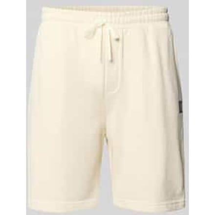 Korte broek met labelbadge en elastische band
