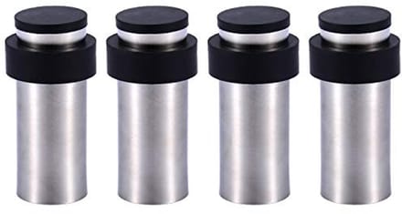 Cilindervormige Deurstopper - 4-Delige Set Vloer- of Wandmontage