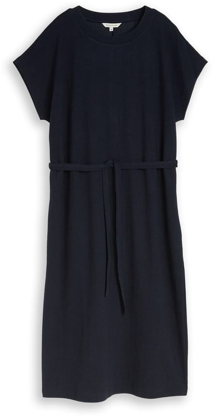 Tom Tailor - Loose fit midi-jurk - Maat 34 - sky captain blue