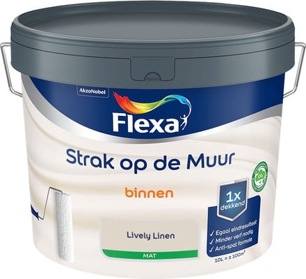 Flexa - Strak Op De Muur Binnen Mat - Lively Linen - Mengverf - 10 L
