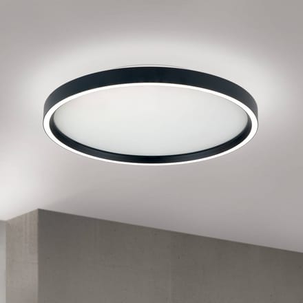 ORION LED plafondlamp MASCA, zwart, Ø 40 cm, CCT, metaal, dimbaar