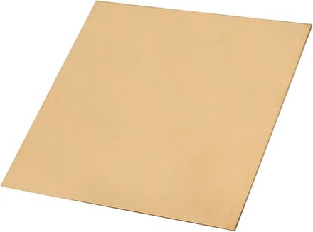 Messing Plaat - Metaalplaat Koper - Lassen en Solderen - Corrosiebestendig - 100x100x1mm - Messing