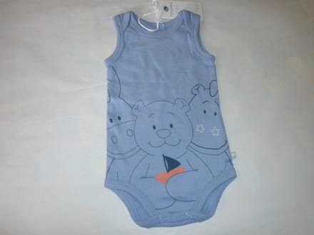 noukie's , 2 pack , bodyset , jongens, zonder mouw , blauw , nouky-paco)lola , 6 maand 68