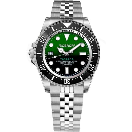 Horloge BOBROFF BF0002iJ. Automatisch, Kleur groen. Man. black