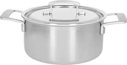 Demeyere Industry 5 Kookpan met deksel - 22cm / 4l - 5-laags RVS - Silvinox