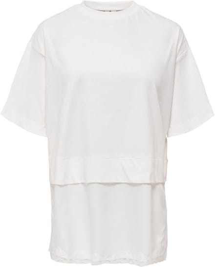 Only T-shirt Onlmexa S/s Tee Lace Top Wvn 15382176 Cloud Dancer Dames Maat - XL