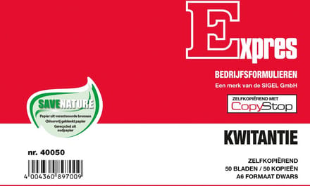 Sigel kwitantieboekje Expres A6 2x50 vel zelf kopiërend