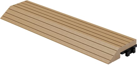 WPC eindstrip 30x2x7,5 cm voor WPC vloertegel recht teak ML design