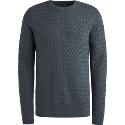 Sweaters Vanguard Trui Knitted Structure Blauw
