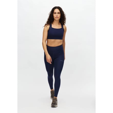 RÖHNISCH - flattering high waist tights - Lange trainingslegging dames - Donkerblauw