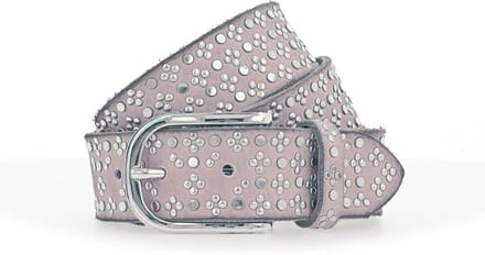 b.belt Leren Riem Tini Silver Leather Belt W80 Ash Rose Oud roze