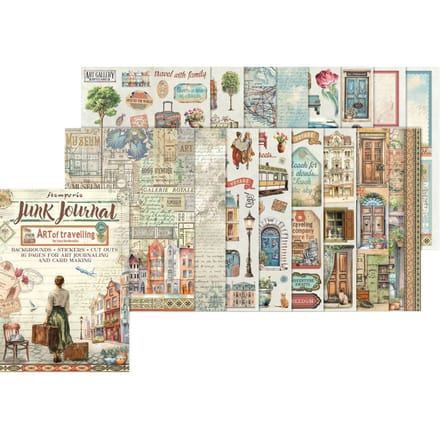 Stamperia - Art of Travelling Junk Journal Stickers, Backgrounds, Cut-Outs (SBJK18)