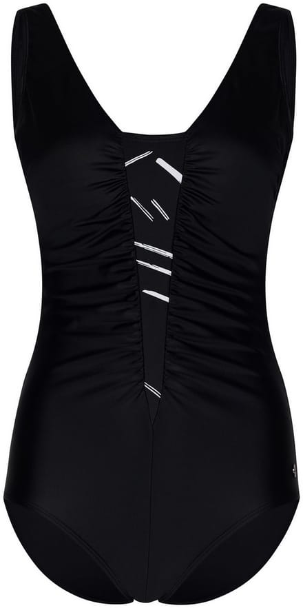 Dames Badpak Pastunette - White Stripes - Zwart - Maat 42