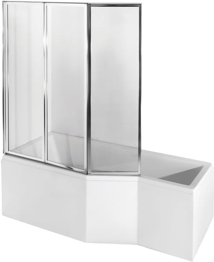 Badland INTEGRA bad met douchewand 150 x 75 cm links wit met acrylpaneel