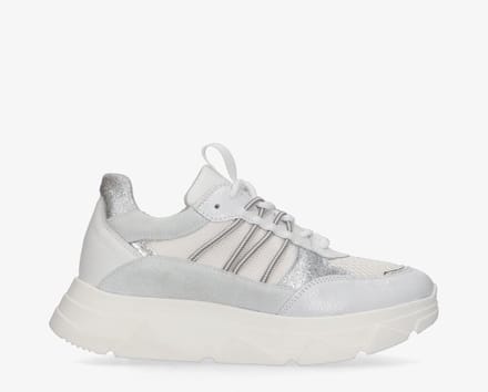 Tango kady fat 435 sneakers dames wit/zilver leer