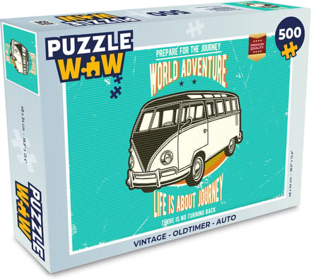 Puzzel Vintage - Oldtimer - Auto - Legpuzzel - Puzzel 500 stukjes
