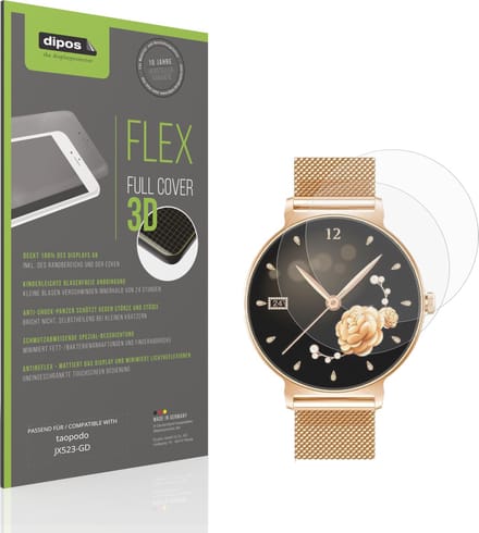 dipos FLEX – 2x Matte Screenprotector geschikt voor taopodo JX523-GD | Volledige Schermbescherming | Case-Friendly