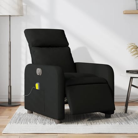 vidaXL - Massagestoel - elektrisch - verstelbaar - stof - zwart
