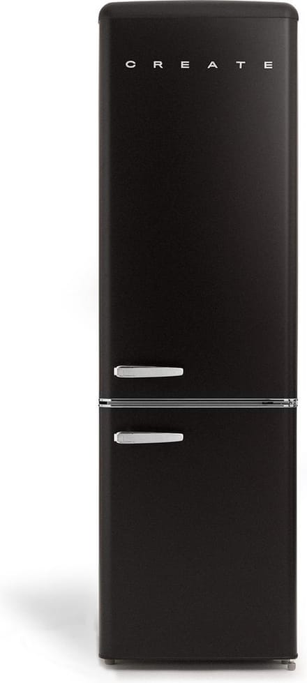 CREATE - Koelkast met vriezer - Combi koelkast - Capaciteit 244L - 3 verwisselbare planken - ECO Friendly - Zwart - FRIDGE STYLANCE