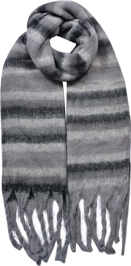 Clayre & Eef Wintersjaal Dames 39x200 cm Grijs Synthetisch