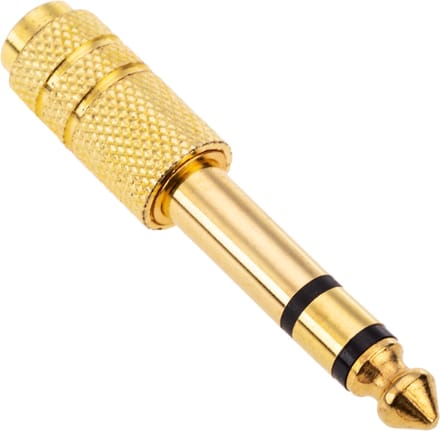 BeMatik - Stereo audio-adapter TRS jack-6.3 mm-mannelijk naar minijack-3.5mm-vrouwelijk