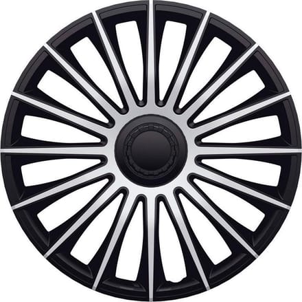 4-Delige J-Tec Wieldoppenset Austin 14-inch zilver/zwart