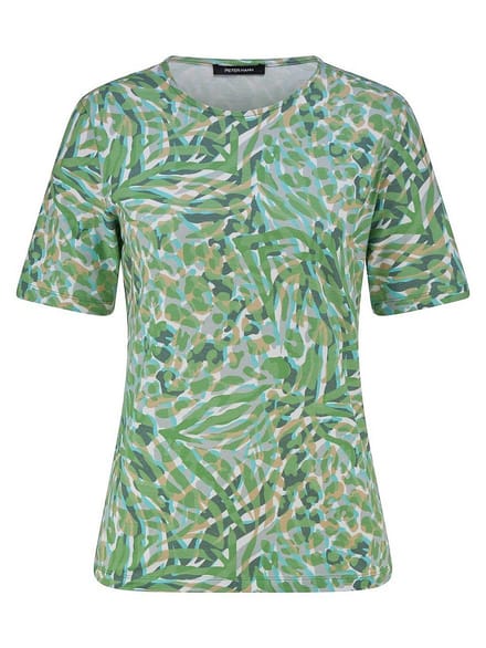 Shirt ronde hals Van Peter Hahn groen