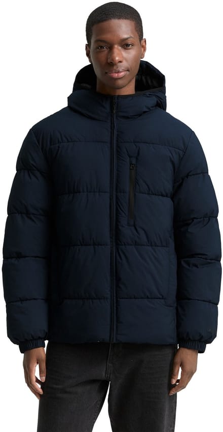 Tom Tailor Denim - Lichtgewicht pufferjas met capuchon - Maat XXL - sky captain blue